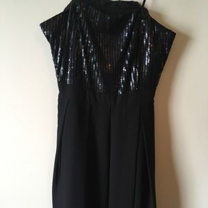 Strapless Size 16 sequin black dress